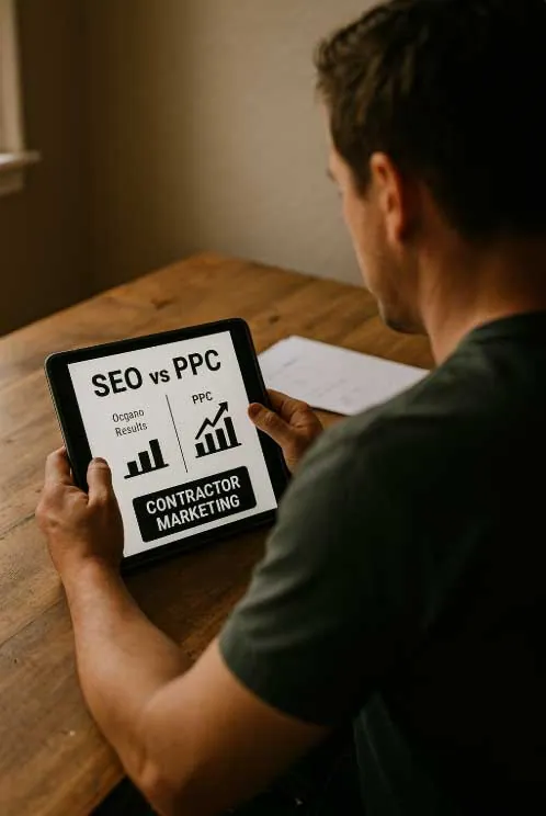 Contractors explore whether to invest in SEO or PPC first for optimal marketing strategy.