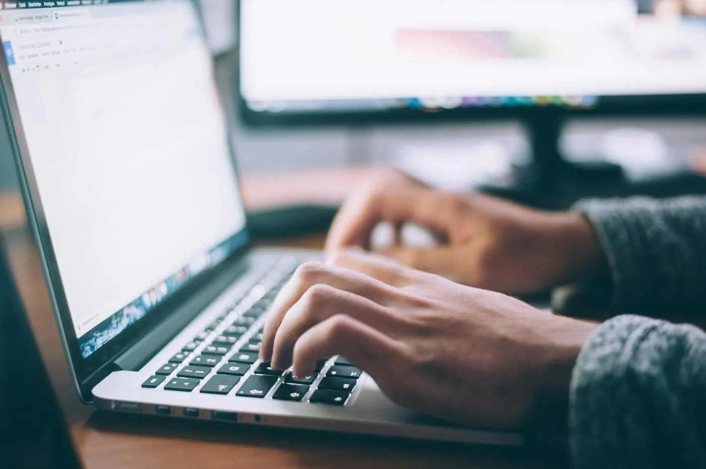 man using a laptop