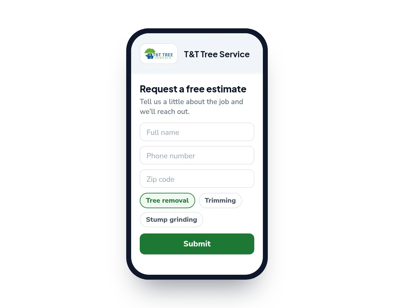 Lead form: A quote request without leaving Facebook